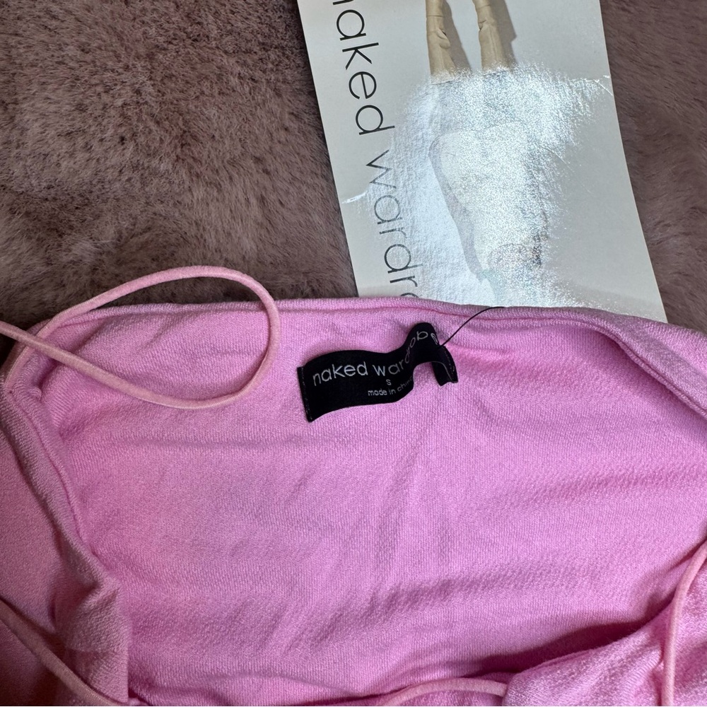 naked wardrobe Pink Mini Slip Dress - Picture 2 of 3